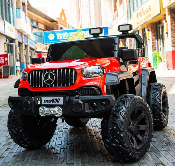 ماشین شارژی بنز سایز بزرگ لاستیک اسفنجی شاسی بلند ۵موتوره RGB