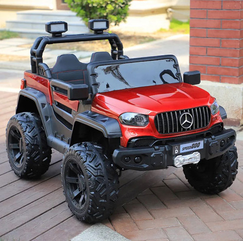 ماشین شارژی بنز سایز بزرگ لاستیک اسفنجی شاسی بلند ۵موتوره RGB