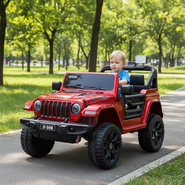 ماشین شارژی جیپ سایز بزرگ لاستیک اسفنجی شاسی بلند ۵ موتوره Jeep