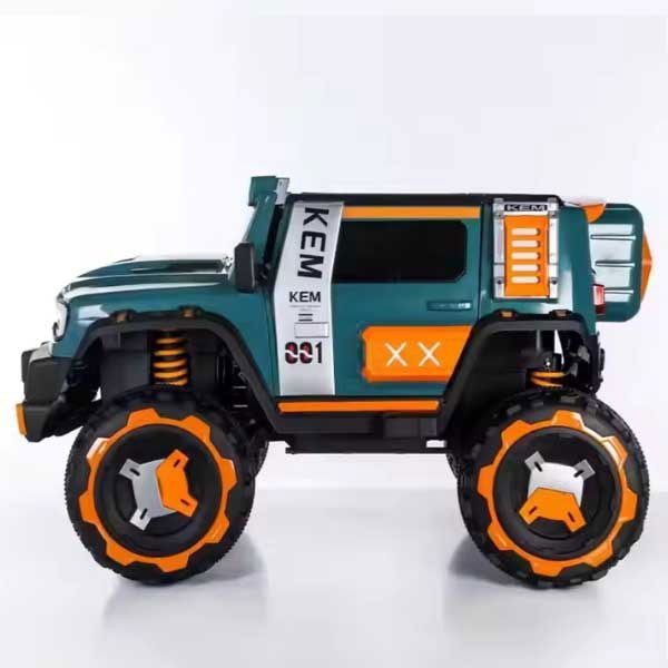 ماشین شارژی دو نفره KEM سایز بزرگ شاسی بلند آفرودی