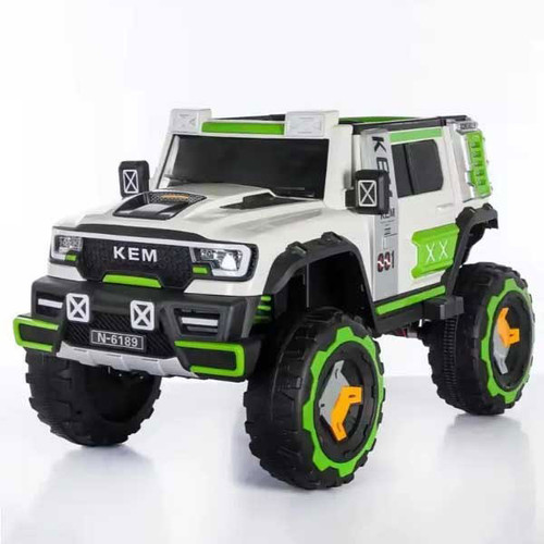 ماشین شارژی دو نفره KEM سایز بزرگ شاسی بلند آفرودی